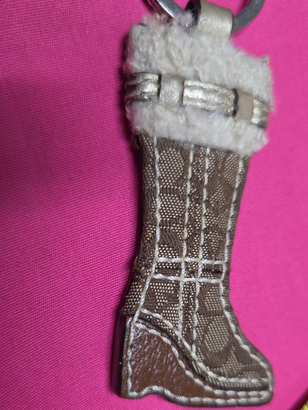 Authentic COACH leather Boot Keychain - Picture 5 of 6